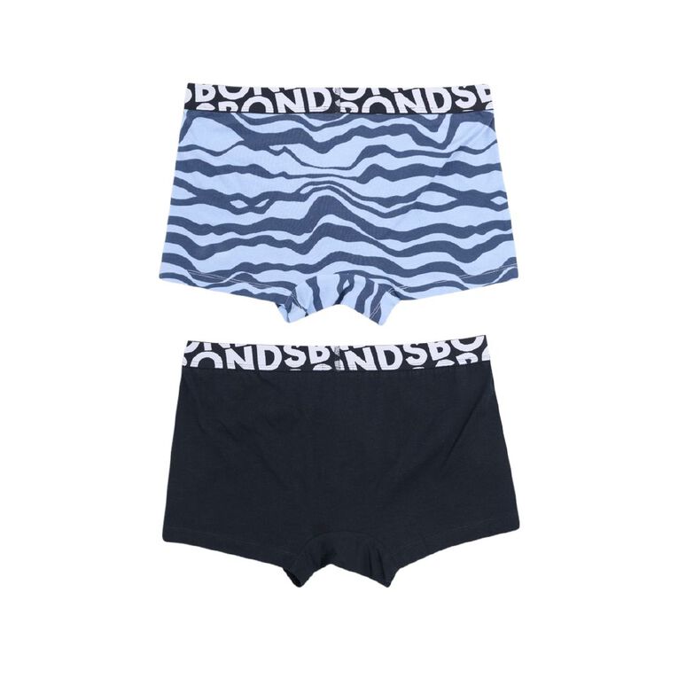 B FOR BONDS Men's Trunks 2 Pack, Black/Blue, hi-res
