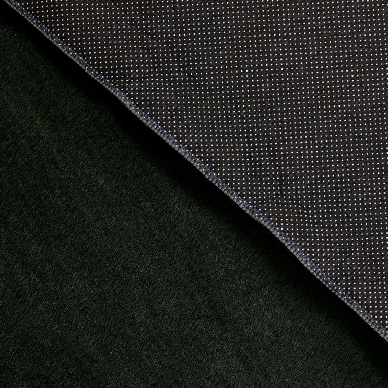 Living & Co Rug Faux Fur Plain Olive Green Dark 120cm x 180cm, Green Dark, hi-res
