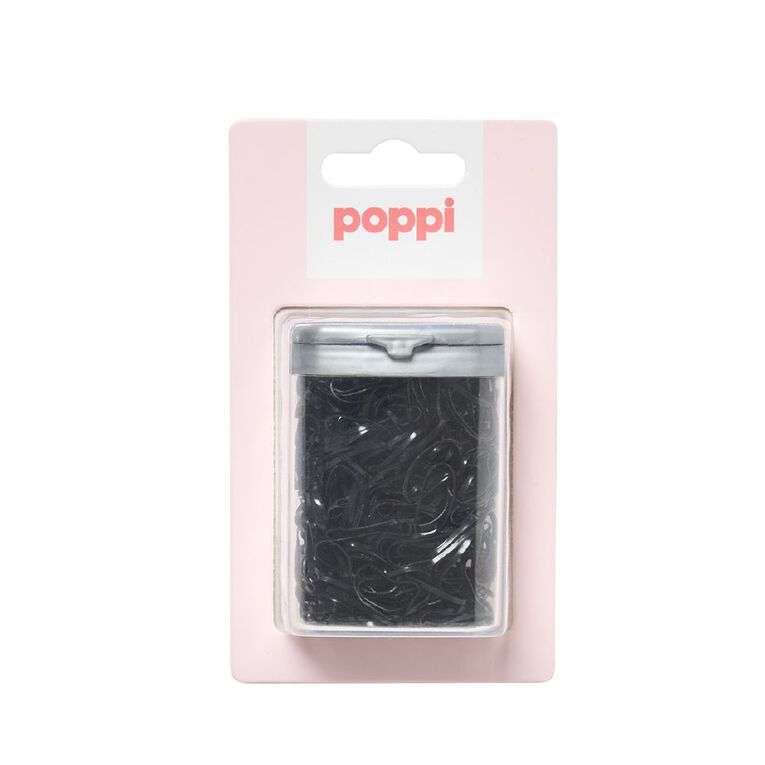 Poppi Poly Bands Black 100 Pack, , hi-res