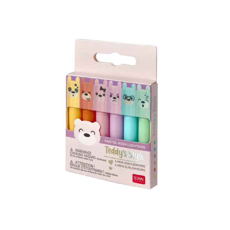Legami Mini Highlighters 6 Pack, , hi-res