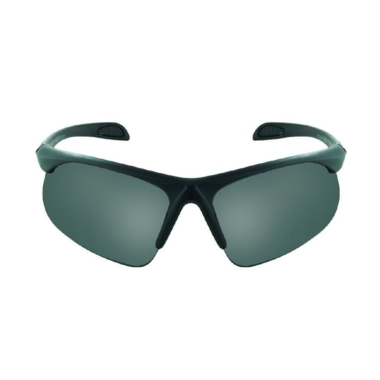 H&H Men's Polarised Wrap Sunglasses Black The Warehouse