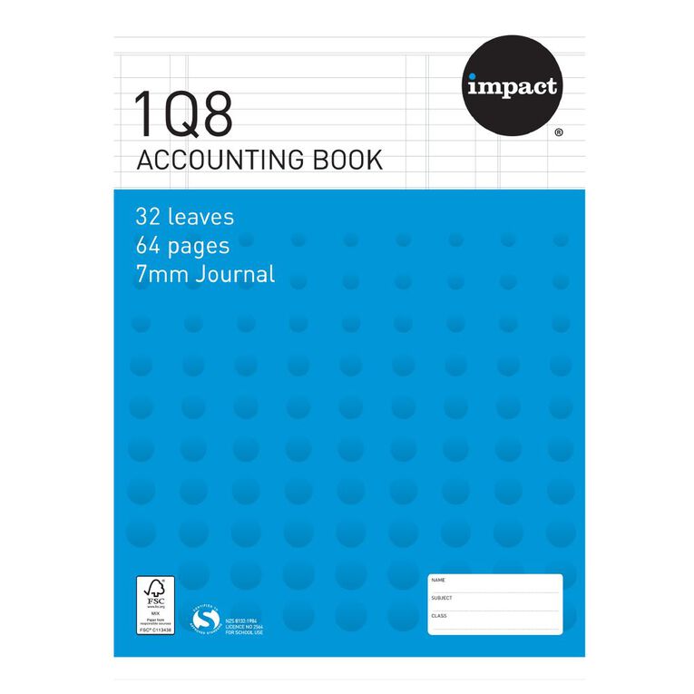 WS Journal Exercise Book 1Q8 297mm x 210mm Ruled 32 Leaf Blue, , hi-res