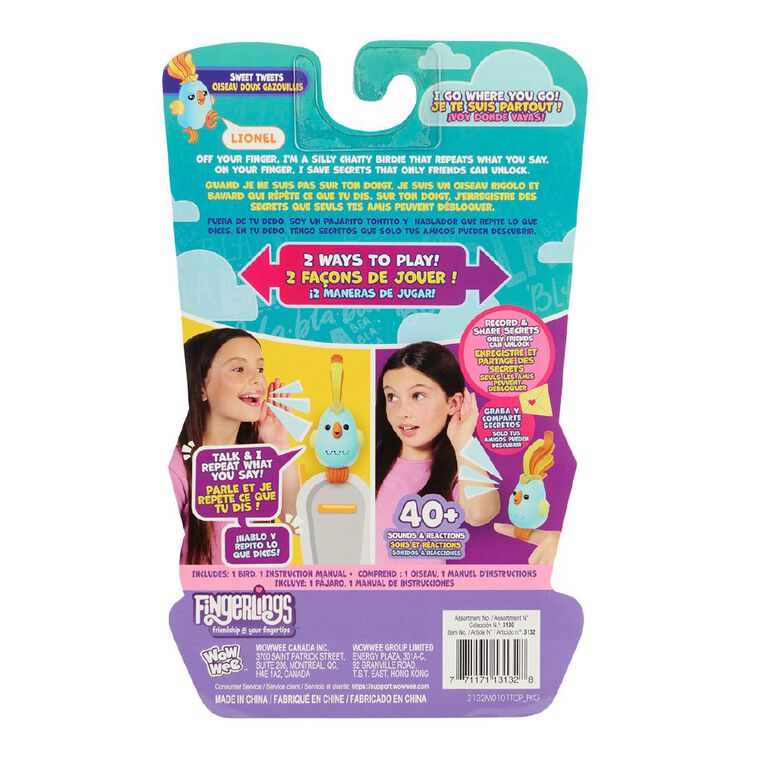 Fingerlings Interactive Bird Assorted, , hi-res