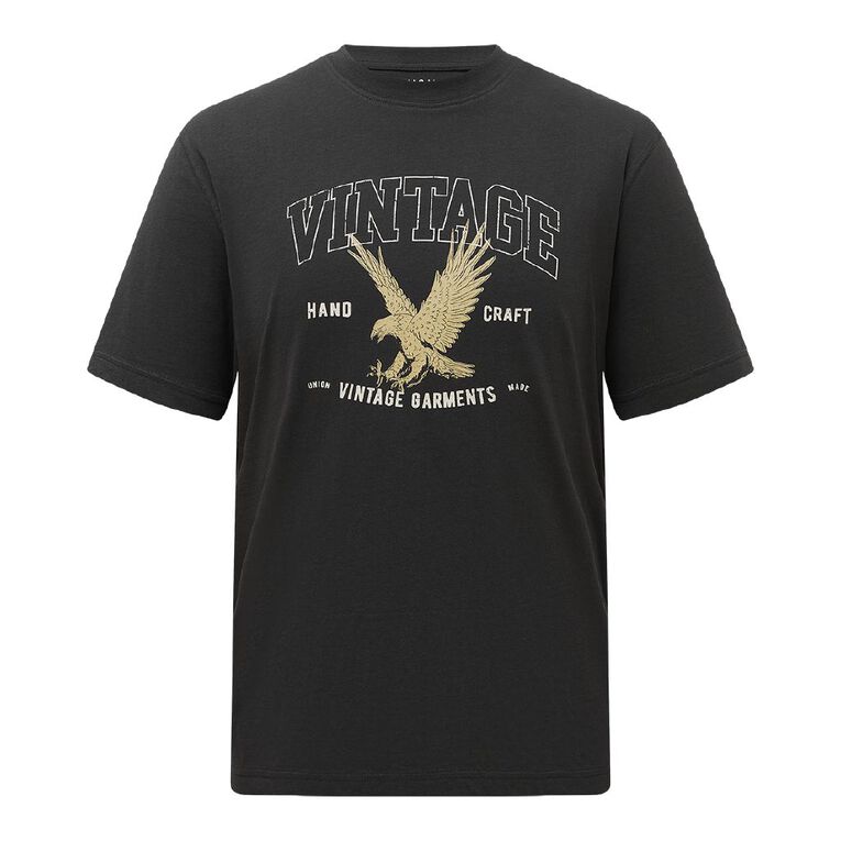 H&H Men's Regular Fit Printed Tee, Grey Dark, hi-res