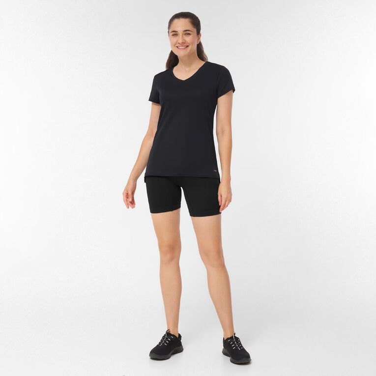 Active Intent Women's Seamless Rib Shorts, Black, hi-res