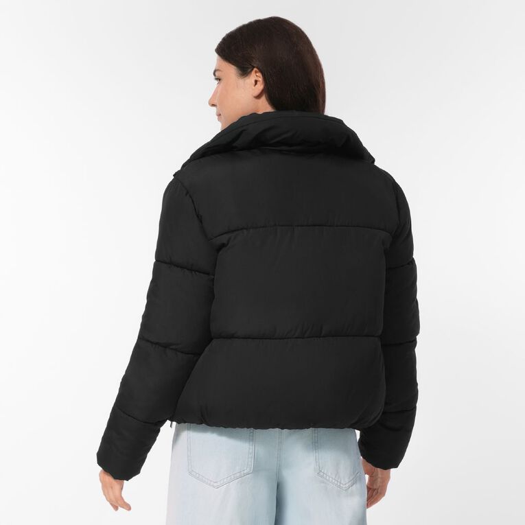H&H Women's Puffer Jacket, Black, hi-res