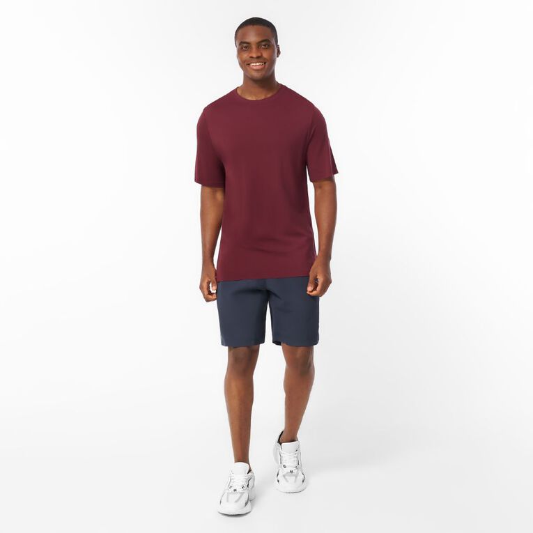 Active Intent Men's Seamless Tee, Red Dark, hi-res