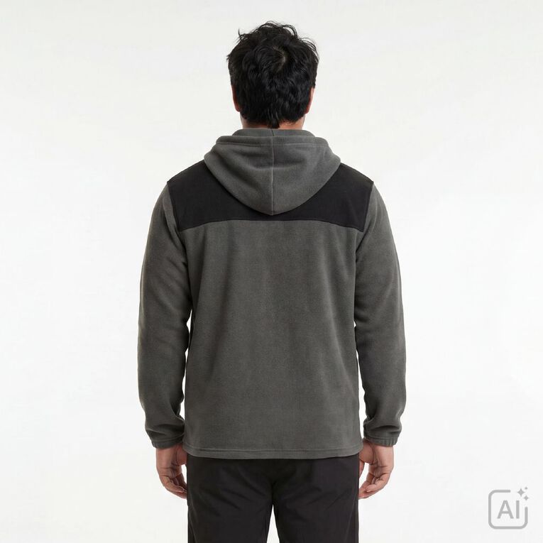 Back Country Adults' Hooded Zip Thru, Charcoal/Marle, hi-res