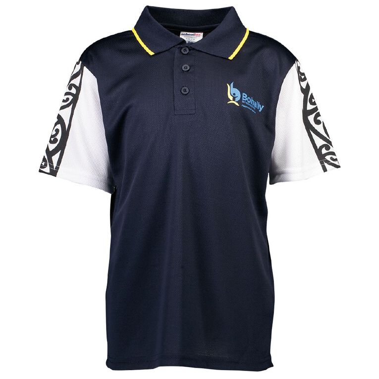 Schooltex Bohally Intermediate Sport Top with Screenprint, Navy, hi-res