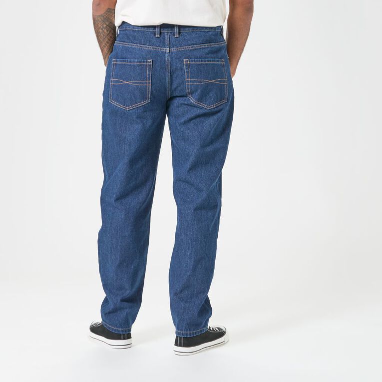 H&H Men's Relaxed Jeans, Denim Dark, hi-res