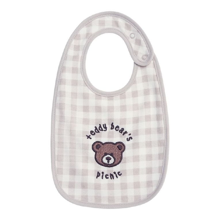 Young Original Babies' Dome Bibs 3 Pack, Cream, hi-res