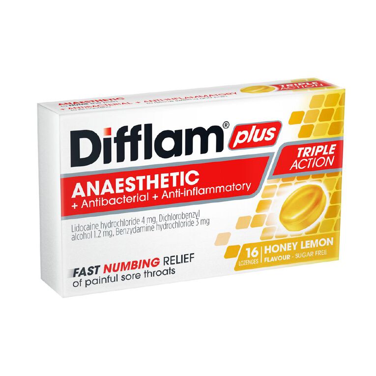 Difflam Anaesthetic Honey & Lemon Lozenge, , hi-res