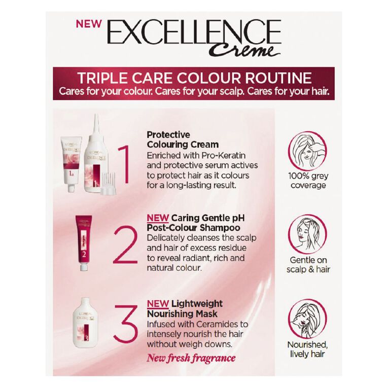 L'Oreal Paris Excellence Creme Hair Colour Dark Brown 4, , hi-res