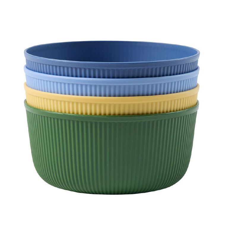 Living & Co Tropical Picnic Bowls Multi-Coloured 4 Pack, , hi-res