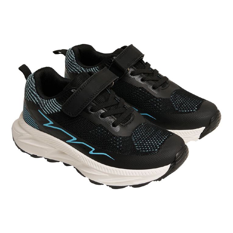 Active Intent Senior Kids' Tully Trainers, Blue, hi-res