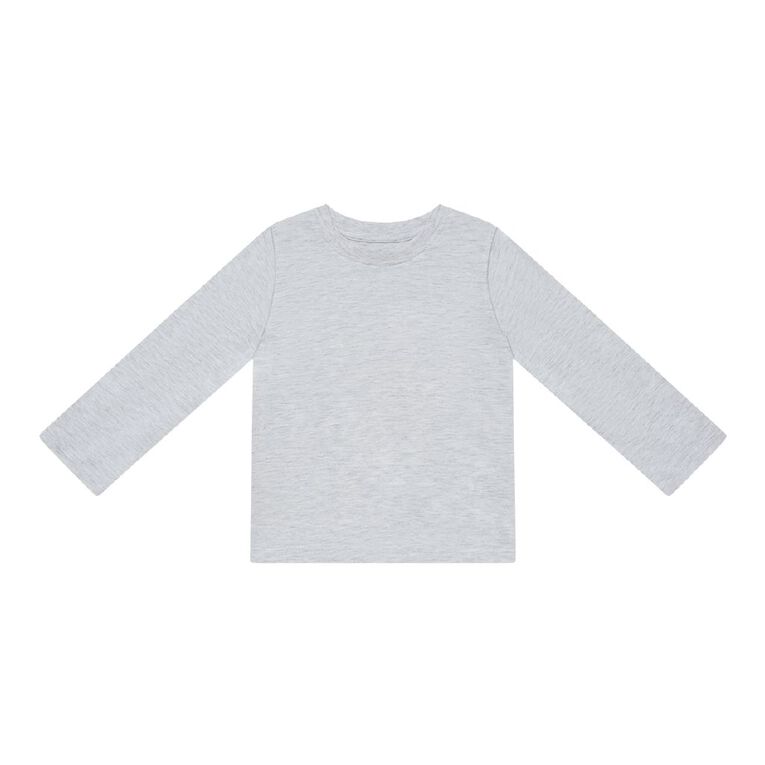 Young Original Toddler Long Sleeve Plain Tee, Grey Mid, hi-res