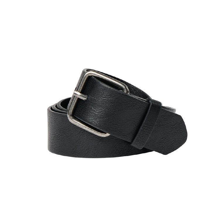 H&H Men's PU Basic Belt, Black, hi-res