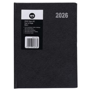 WS 2026 Diary A6 Date to Page Black