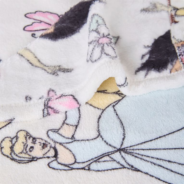 Disney Princess Coral Fleece Throw Multi-Coloured 127cm x 152cm, , hi-res