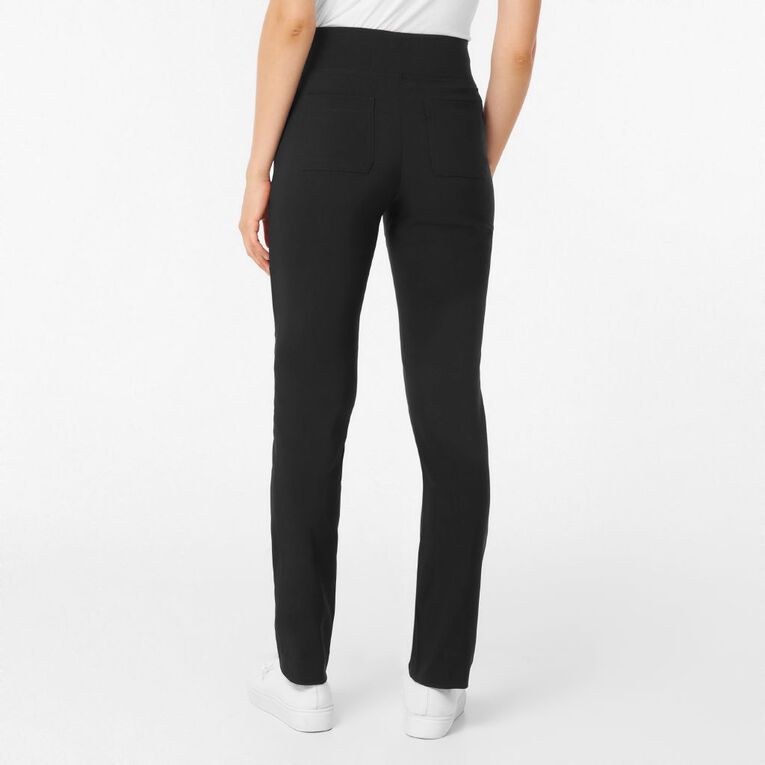 H&H Women's Bengaline Straight Leg Pants, Black, hi-res