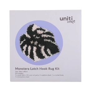 Uniti Monstera Latch Hook Rug Kit