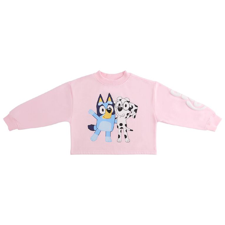 Bluey Boxy Crew Sweatshirt, Pink Light, hi-res