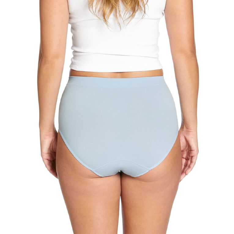 Love Luna Women's Seamfree Period Full Briefs, Blue Dark, hi-res