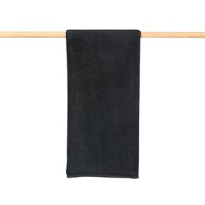 Living & Co Plush Plain Bath Towel Black