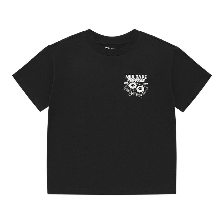 Young Original Short Sleeve Print Tee, Black, hi-res