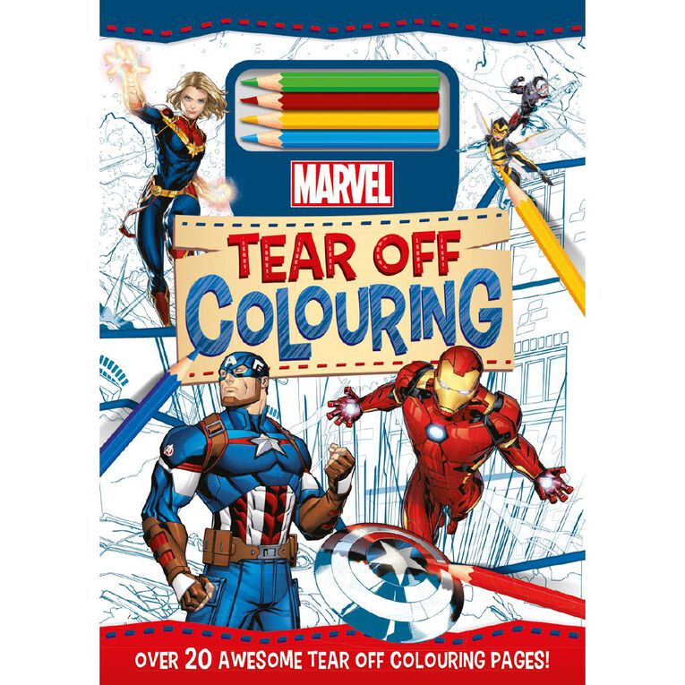 Marvel: Tear Off Colouring, , hi-res