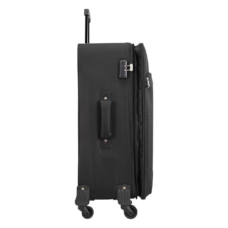 Wander 76cm Soft Checked Suitcase 4 Wheel Black, , hi-res