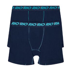 Rio Men's Active Long Leg Trunks 2 Pack