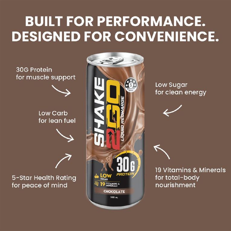 Shake2go Chocolate Milkshake 350ml, , hi-res