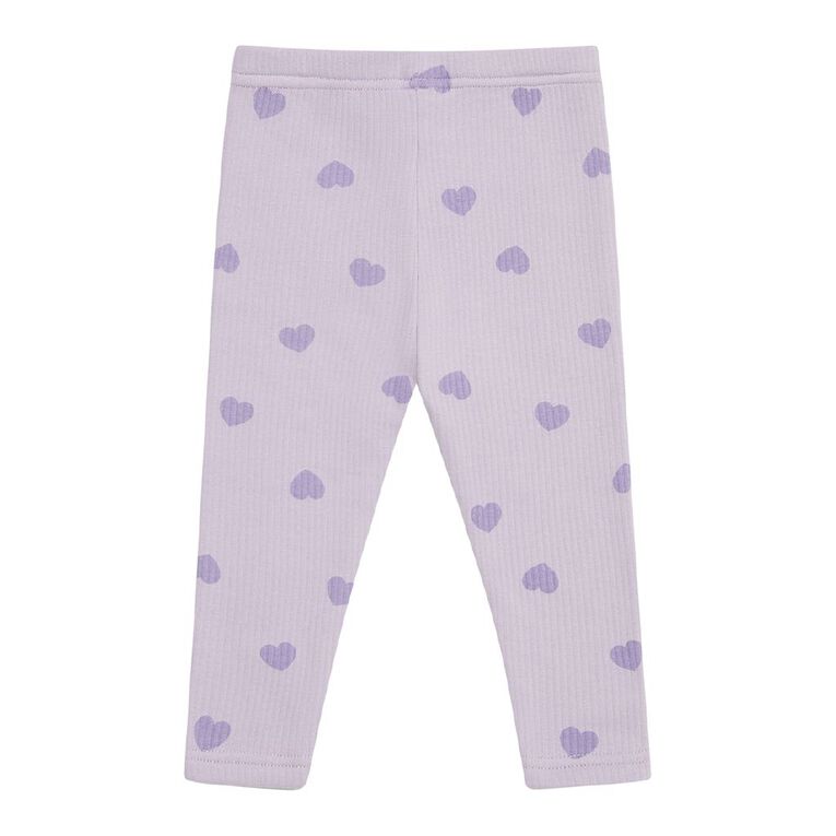 Young Original Babys' Cosy Inner Rib Leggings, Purple Light, hi-res