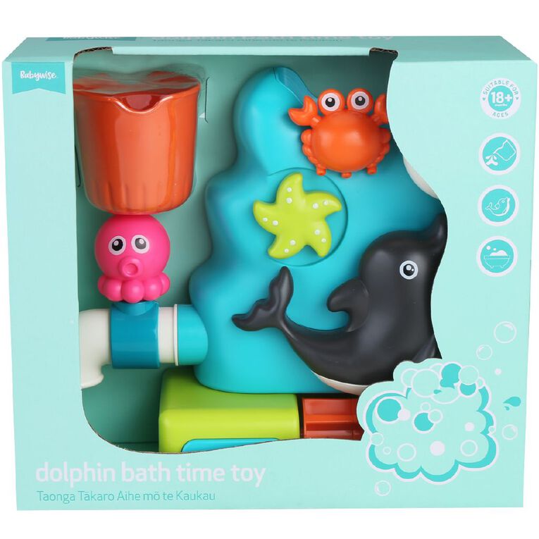 Babywise Dolphin Bath Time Toy, , hi-res