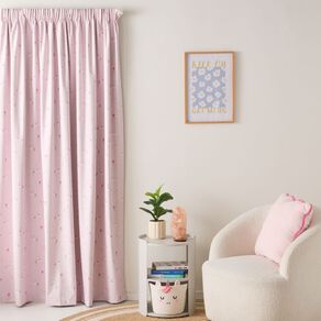 Living & Co Princess Curtains Pink 150-230cm Wide/205cm Drop
