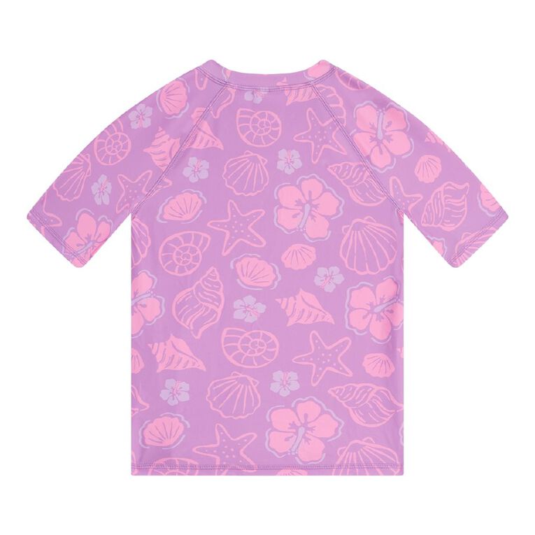 Young Original Short Sleeve Rash Top, Purple Mid, hi-res