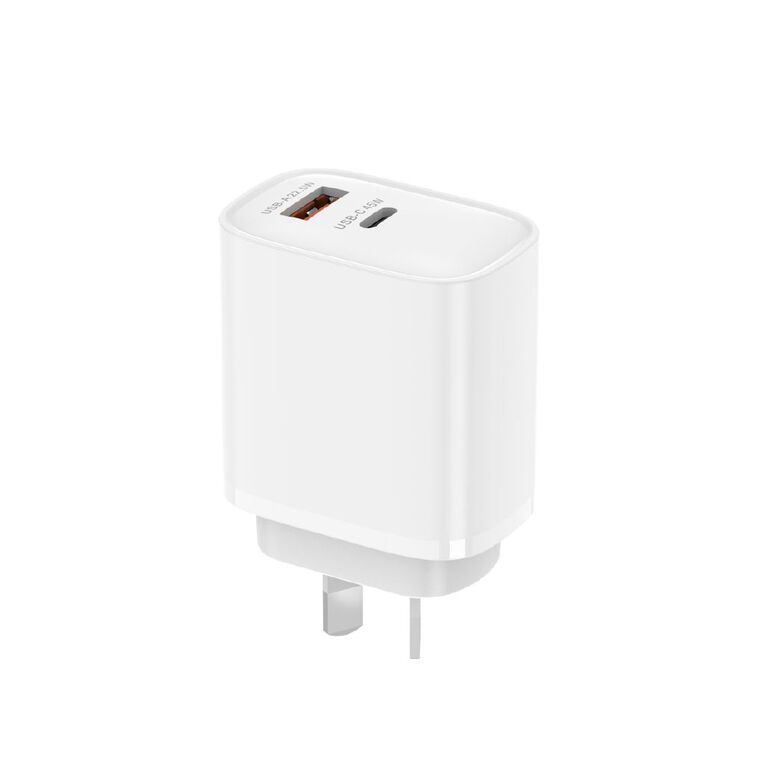 Tech.Inc 45W USB C + USB A Dual PD Wall Charger TI451C, , hi-res