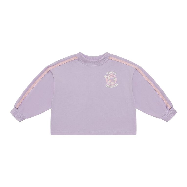 Young Original Toddler Girls' Long Sleeve Cuffed Print Tee, Purple Light, hi-res