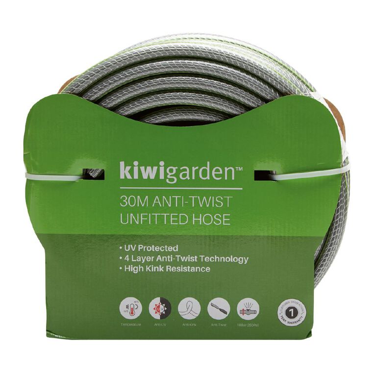 Kiwi Garden AntiTwist Unfitted Hose Green 30m Green The Warehouse