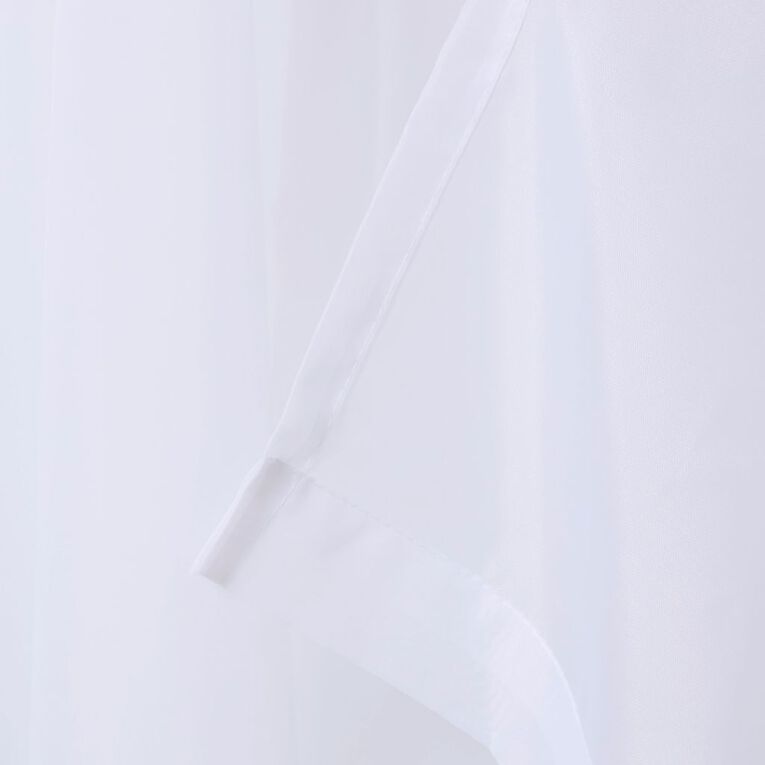 Living & Co Venus Sheer Voile White 90-180cm Wide/240cm Drop, White, hi-res