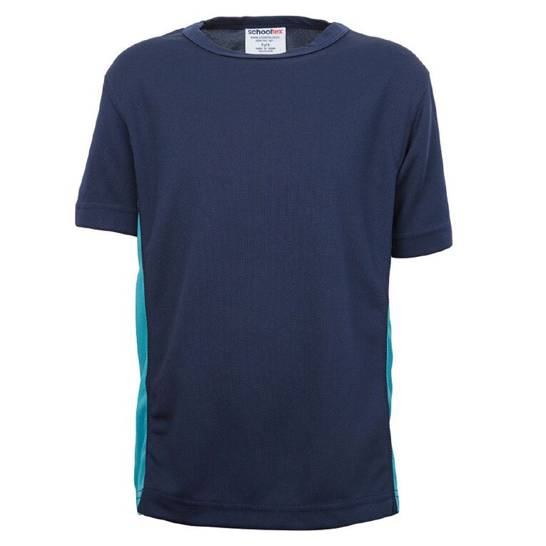 Schooltex Sports Tee, Navy Jade, hi-res
