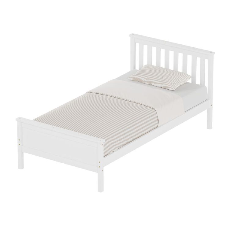 Living & Co Pinewood Single Bed White, , hi-res