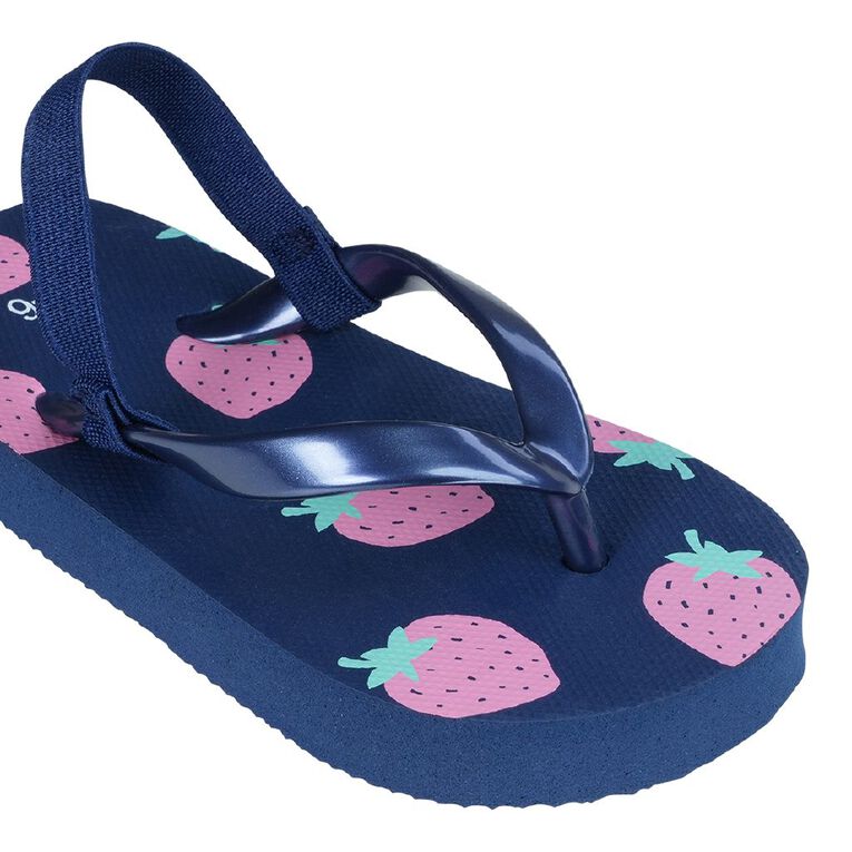 Young Original Junior Kids' Printed Jandals, Navy, hi-res