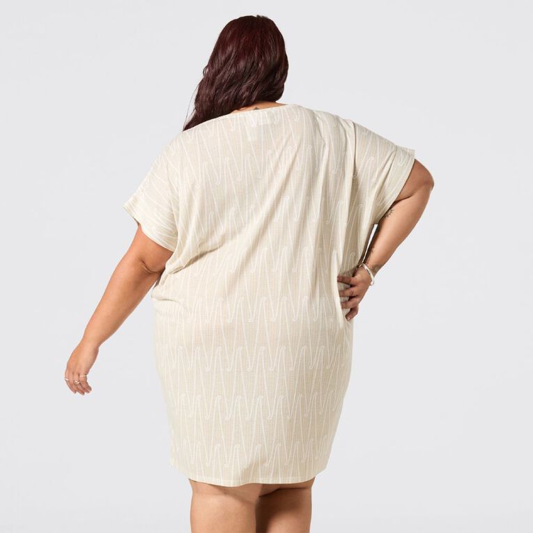 Karanga Ink Women's Curve Dress, Cream, hi-res