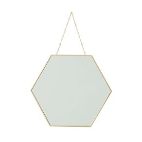 Living & Co Hexagon Hanging Wall Mirror Gold