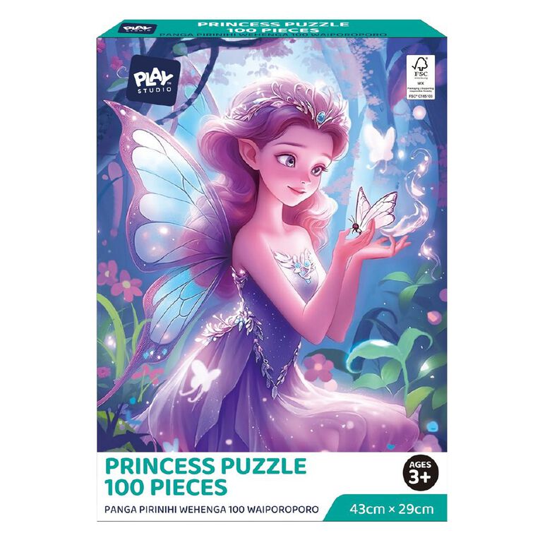 Play Studio Princess Puzzle Purple 100 Pieces, , hi-res