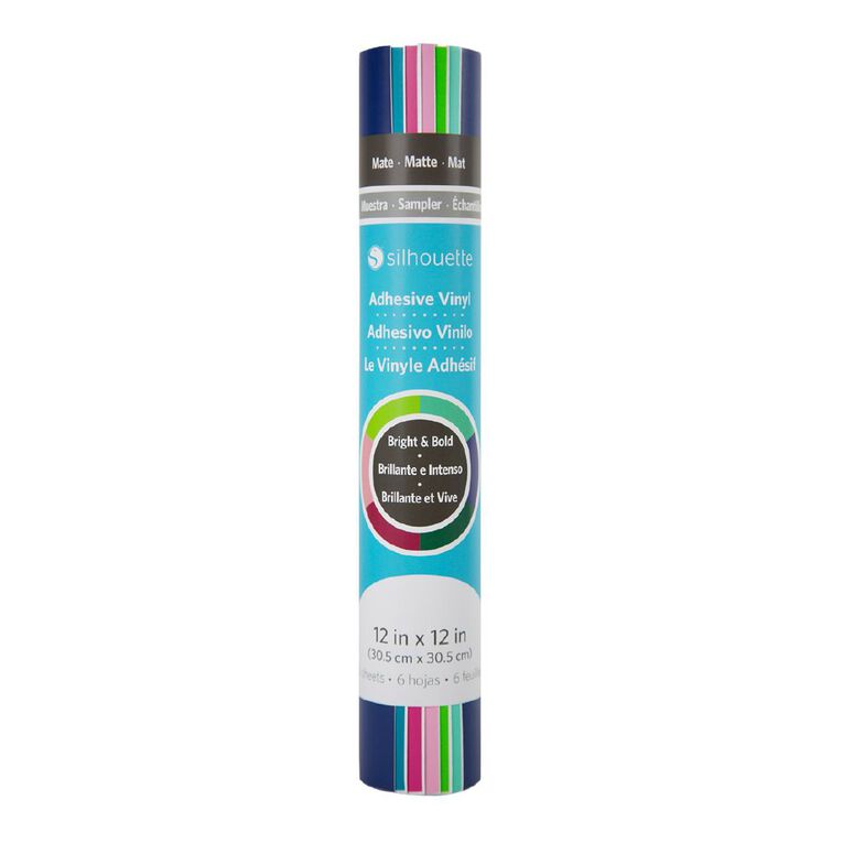 Silhouette Adhesive Vinyl Sampler Bright 12 x 12 inch 6 Sheets, , hi-res