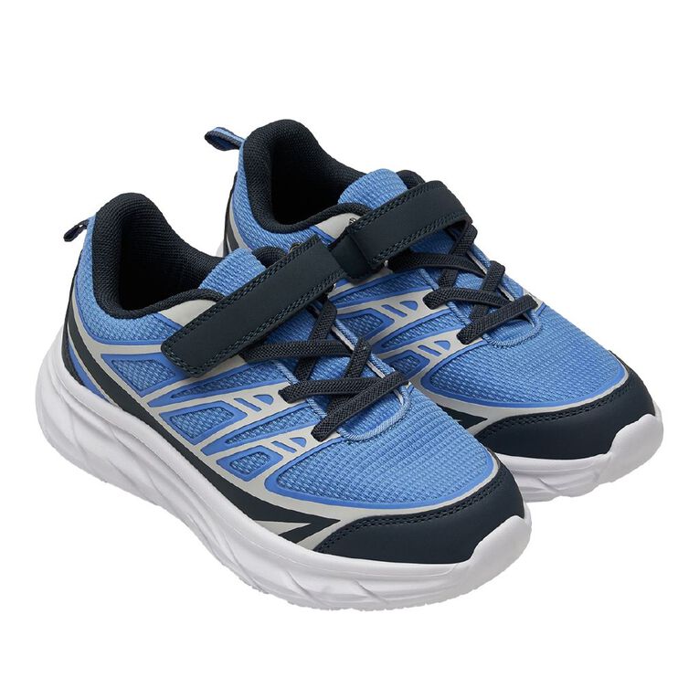 Active Intent Senior Kids' Niko Trainers, Blue Mid, hi-res