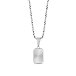Waterproof Men's Stainless Steel Tag Necklace
